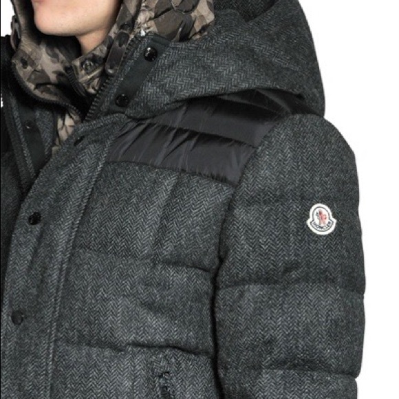 Moncler Guyenne Herringbone Wool Down Jacket - Picture 9 of 9